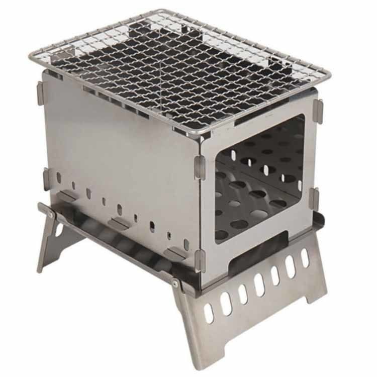 20*15*21 cm ou OEM Poços de incêndio Mini fogão de acampamento dobrável de aço inoxidável para piqueniques