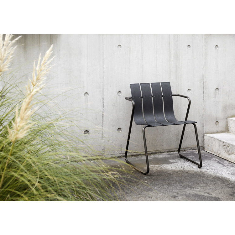 Metal Steel Garden Chair Set com Design Minimalista Poltrona de Madeira de Plástico da AJUNION