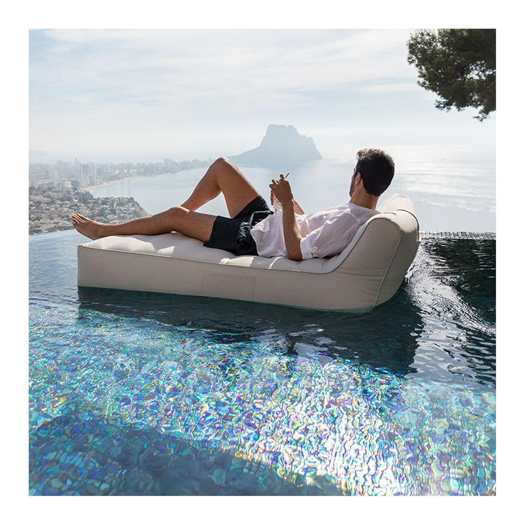 Cama de banho de piscina ao ar livre com cama de água Saco de feijão Sofá Cama de ar 160cm L x 90cm W Durável