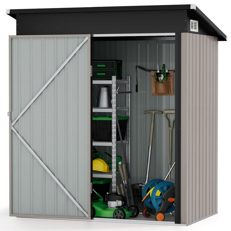 Pequeno Jardim Metal Aço Casa de armazenamento Área exterior pátio traseiro portavel Waterproof Bike Shed