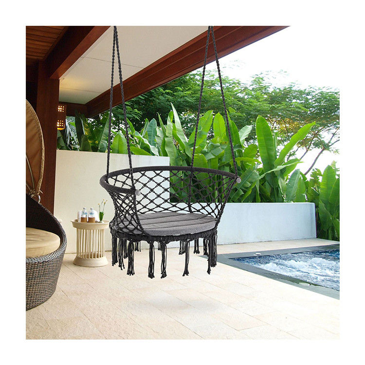 Mobiliário de exterior Macrame algodão corda hamaca balanços de cadeira para interior e exterior