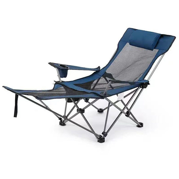 Cadeira de acampamento dobrável de alumínio para o exterior Cadeira portátil e ajustável Moon Beach Lounger