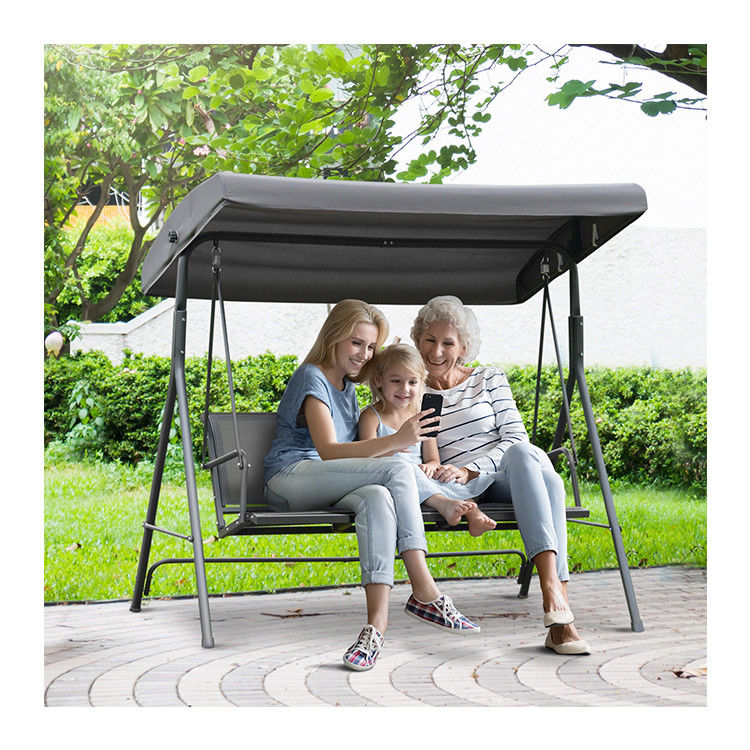 AJUNION 3 lugares cadeira de balanço cama-de-cama com dossel transformar sua varanda e pátio espaço