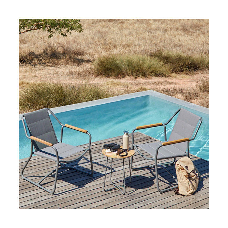 Transforme o seu espaço ao ar livre com o conjunto de lounge e cadeira de jardim de alumínio AJUNION