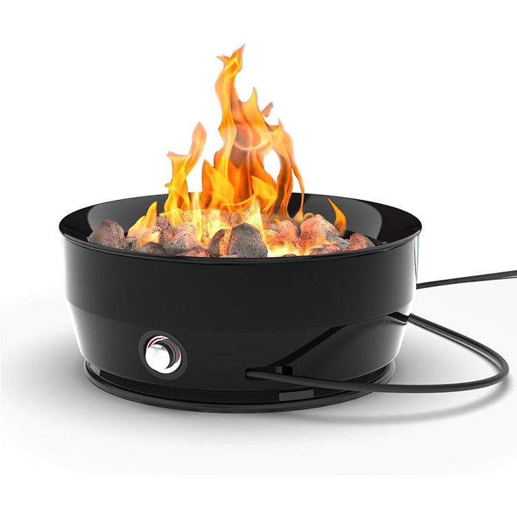Fogo de gás sem fumo, redondo, de 24,2"D x 24,2"W x 11,1"H 60000 BTU para acampamento ao ar livre