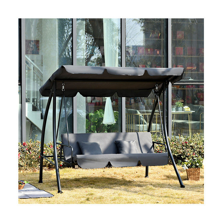 Melhore o seu pátio com o AJUNION 3 lugares Swing Garden Hammock Chair 30kg Weight Limit