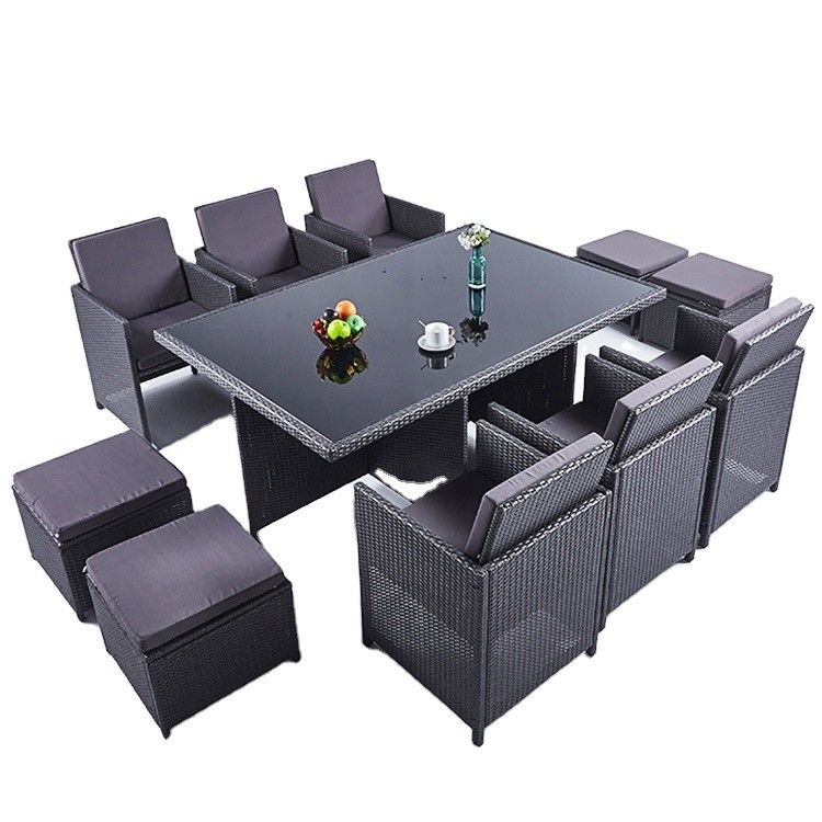 PE Rattan High Back Sofa Chair Set para Outdoor Indoor Patio Jardim Balcão Piscina Praia