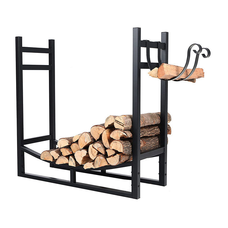 30 polegadas Heavy Duty Rack de lenha de fogo Power Coated Steel Log Holder para decoração de lareira