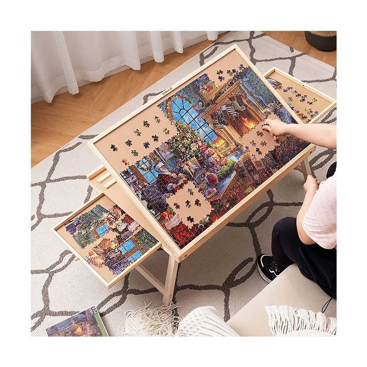 Quadro de Puzzles de Mesa de Madeira dobrável para AJUNION Puzzles de 1000 peças 31.1 x 22 x 2.4