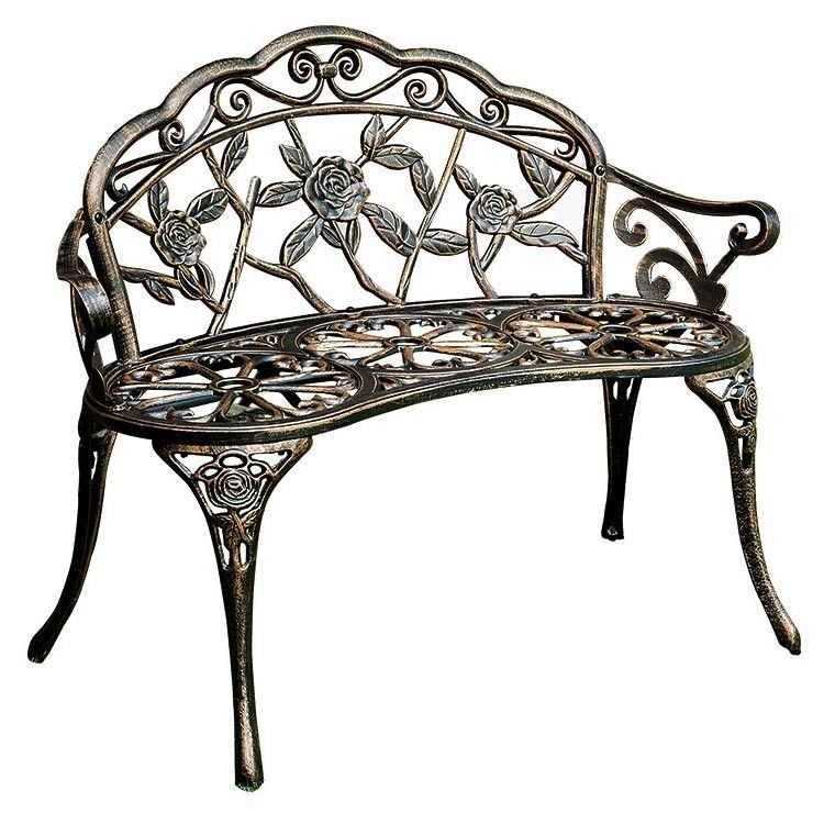 Banco de amor de alumínio de tipo metálico para varanda de jardim de pátio ao ar livre em design moderno