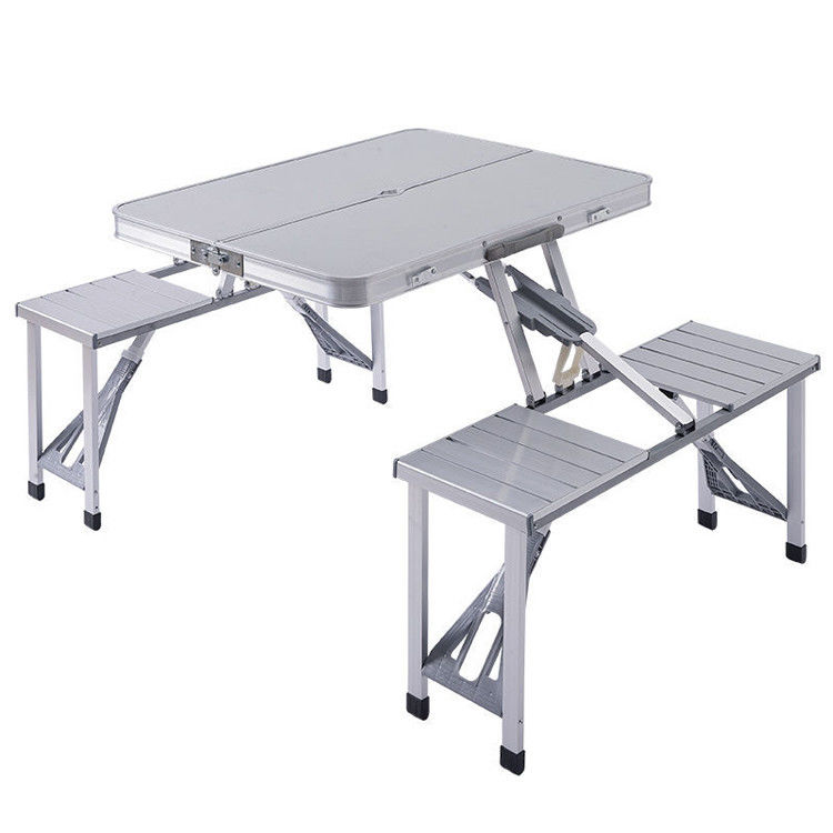 Conjunto de mesa e cadeira de acampamento de uma peça para viagens ao ar livre