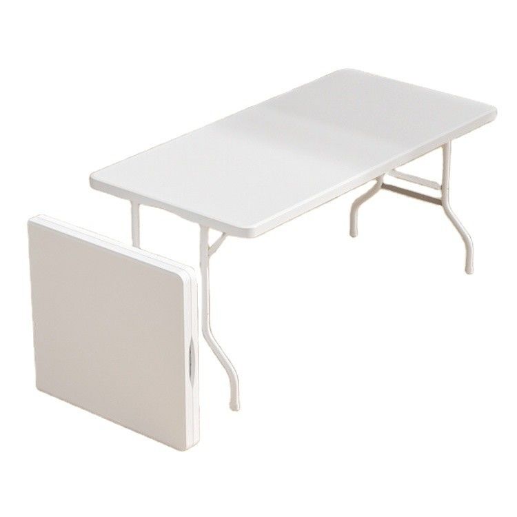 Moderno Design tamanho de estoque portátil de plástico branca banquete dobrável mesa para festa de piquenique