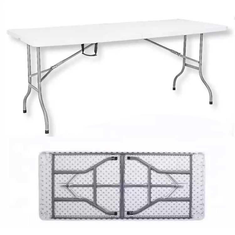 Outdoor Plástico Metal Dobragem Café Picnic Mesa de jantar para festa de jardim Eventos Banquete