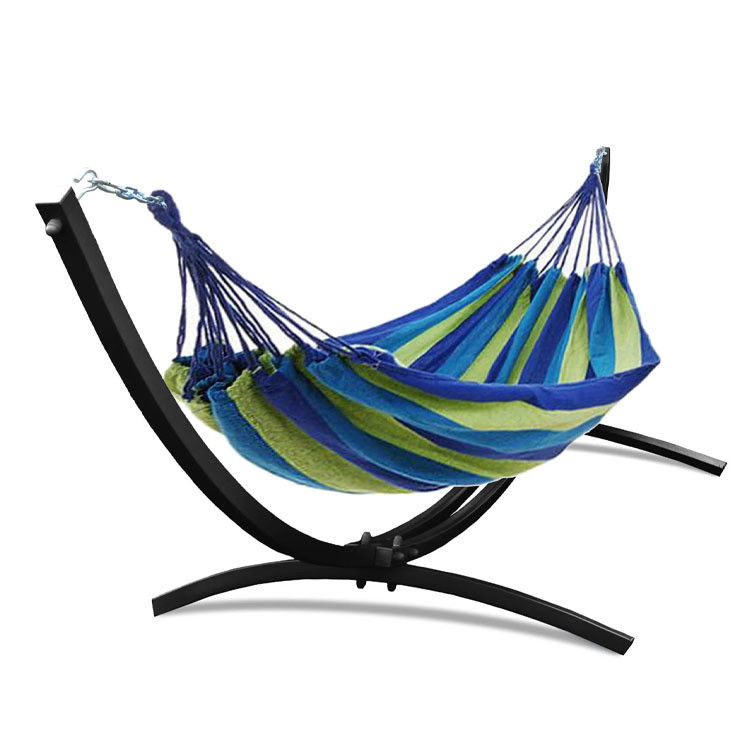 300*150cm Casa Outdoor Portátil Leve Dobrável Hamacas Duplas de Algodão com suporte