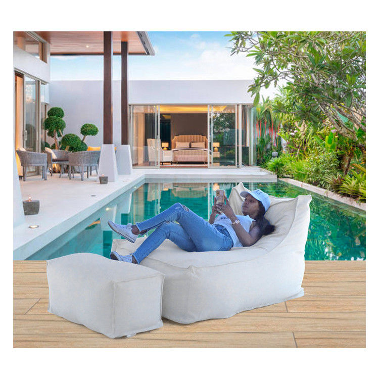 Indoor Outdoor Waterproof Bean Bag Sofa com 3-5mm Bean Filling e 30x75x30cm Pedal Size